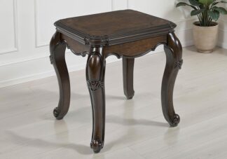 Maylee Dark Brown Rectangular End Table