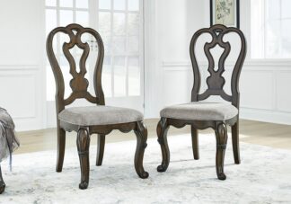 Maylee Dark Brown Side Chair (2pk)