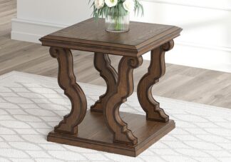 Maylee Dark Brown Square End Table