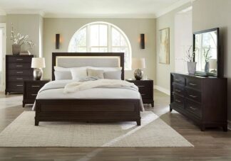 Neymorton Dark Grayish King Panel Bed Set