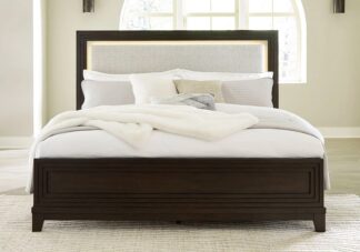 Neymorton Dark Grayish Queen Panel Bed