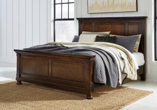 Porter Rustic Brown King Panel Bed