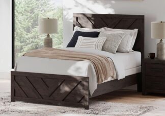 Prendonea Charcoal Full Panel Bed
