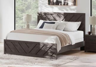 Prendonea Charcoal King Panel Bed