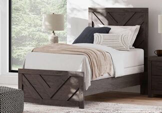 Prendonea Charcoal Twin Panel Bed