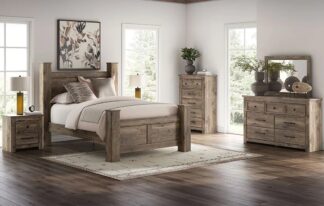 Rusticott Brown King Poster Bed Set