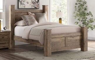 Rusticott Brown Queen Poster Bed