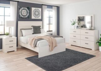 Stelsie White Full Panel Bedroom Set