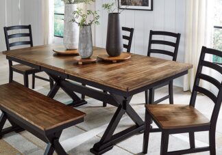 Wildenauer Two-Tone 6pc. Dining Set w/ Bench